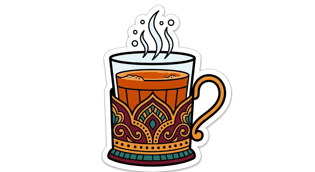 Chai glass sticker